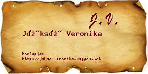 Jáksó Veronika névjegykártya